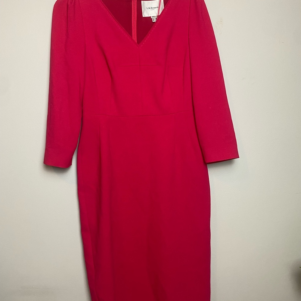 Magenta pink L.K. bennett long sleeve dress